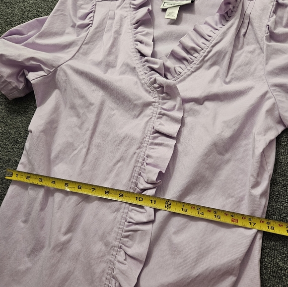 Ruffle lavender top/jacket. Flat friendly! - Picture 7 of 8